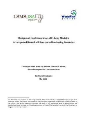 Design and implementation of fishery modules in integrated household surveys in developing countries