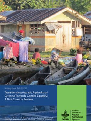 Transforming aquatic agricultural systems towards gender equality: a five country review