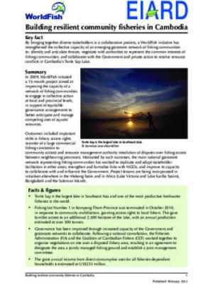Building resilient community fisheries in Cambodia