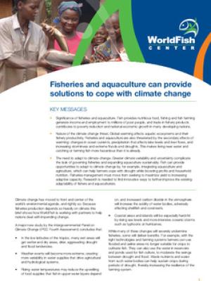 Fisheries and aquaculture can provide solutions to cope with climate change