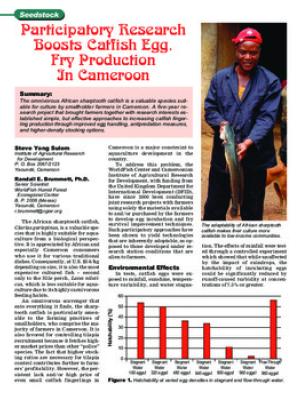 Participatory research boosts catfish egg, fry production in Cameroon
