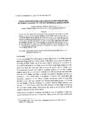 Population dynamics of Lysmata Ensirostris in the Kutubdia channel of the Bay of Bengal, Bangladesh