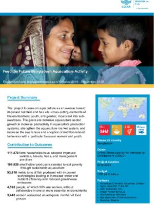 Feed the Future Bangladesh Aquaculture Activity - Project brief (October 2019– September 2020)