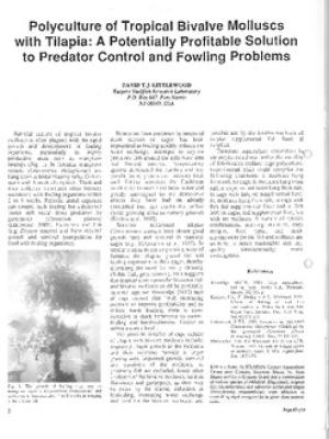 Polyculture of tropical bivalve mulluscs with tilapia: a potentially profitable solution to predator control and fouling problems