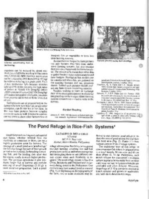 The pond refuge in rice-fish systems