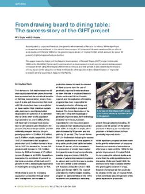 From drawing board to dining table: the success story of the GIFT project