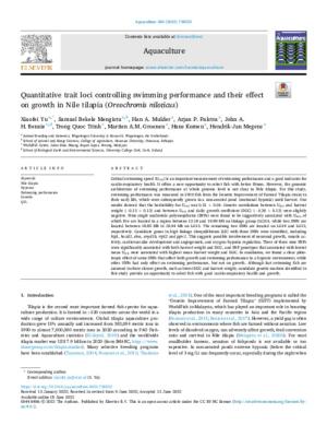 Quantitative trait loci controlling swimming performance and their effect on growth in Nile tilapia (Oreochromis niloticus)