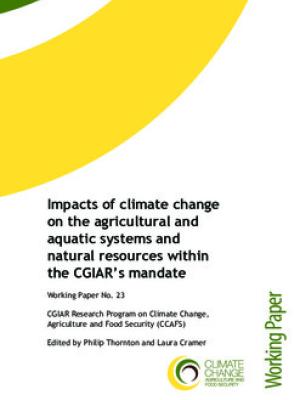Impacts of climate change on the agricultural and aquatic systems and natural resources within CGIAR's mandate