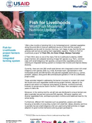 Fish for Livelihoods Nutrition Update - November
