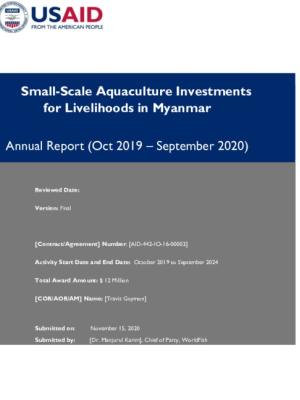USAID_Fish for Livelihoods. Annual Report October 2019 - September 2020