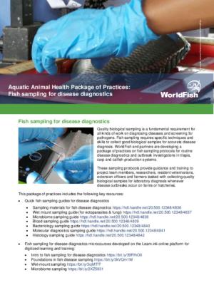 Aquatic Animal Health Package of Practices: Fish sampling for disease diagnostics