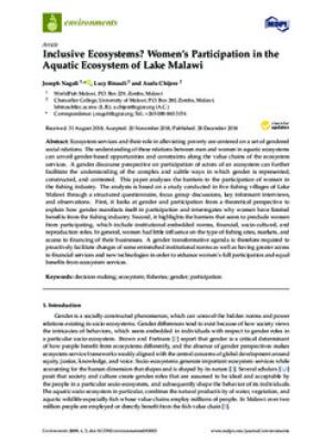 Inclusive ecosystems? Women's participation in the aquatic ecosystem of Lake Malawi