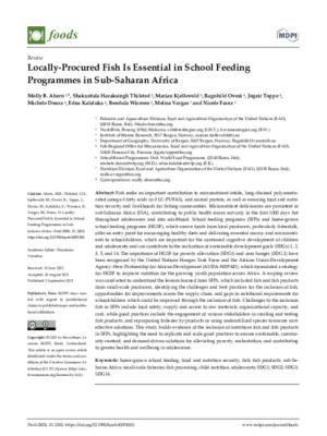Locally-procured Fish is Essential in School Feeding Programmes in Sub-Saharan Africa