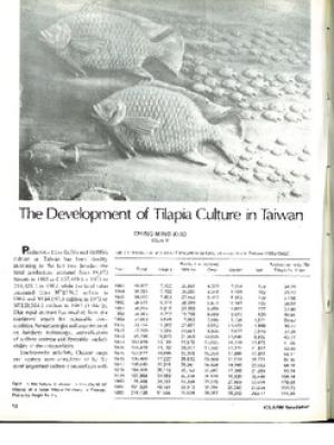 The development of tilapia culture in Taiwan