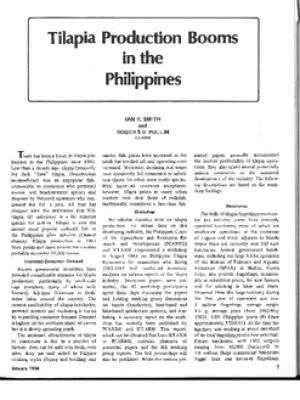 Tilapia production booms in the Philippines