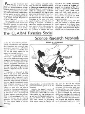 The ICLARM Fisheries Social Science Research Network