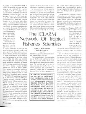 The ICLARM Network of Tropical Fisheries Scientists