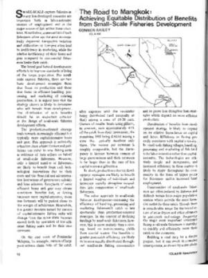 The road to Mangkok: achieving equitable distribution of benefits from small-scale fisheries development