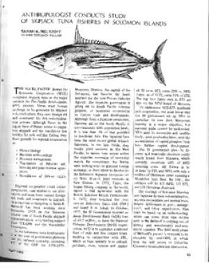 Anthropologist conducts study of skipjack tuna fisheries in Solomon Islands