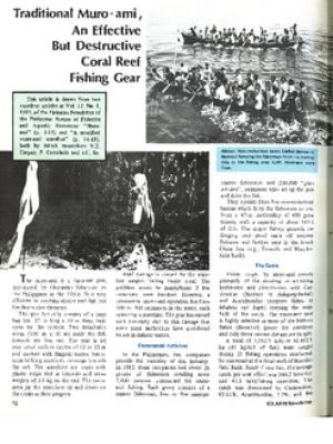 Traditional muro-ami: an effective but destructive coral reef fishing gear
