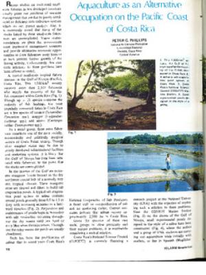 Aquaculture as an alternative occupation on the Pacific Coast of Costa Rica