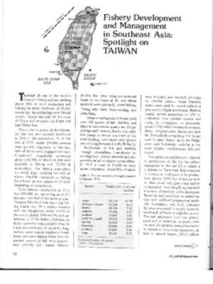 Fishery development and management in Southeast Asia: spotlight on Taiwan
