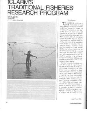 ICLARM's traditional fisheries research program