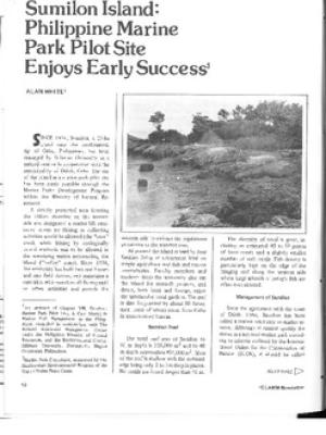 Sumilon Island: Philippine marine park pilot site enjoys early success