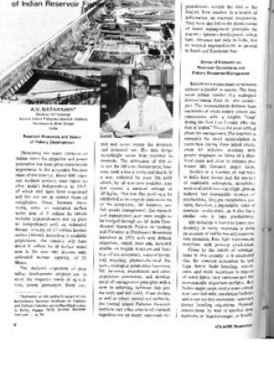 Research and development of Indian reservoir fisheries