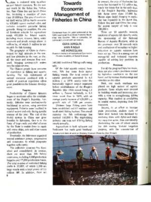 Towards economic management of fisheries in China
