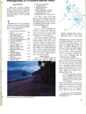 Management of Philippine marine parks