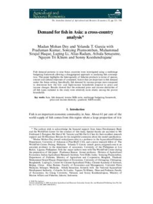 Demand for fish in Asia: a cross-country analysis