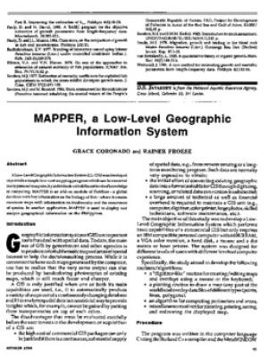 MAPPER, a low-level geographic information system