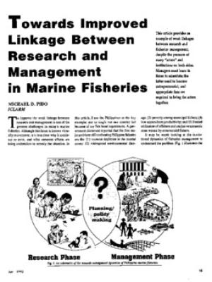 Towards improved linkage between research and management in marine fisheries