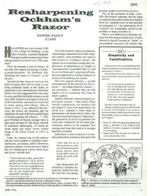Resharpening Ockham's razor