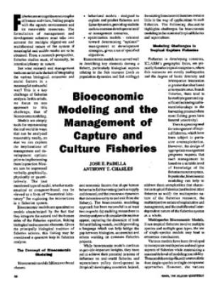 Bioeconomic modeling and the management of capture and culture fisheries
