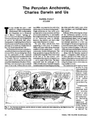 The Peruvian anchoveta, Charles Darwin and us