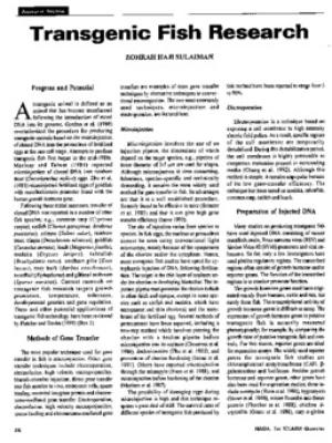 Transgenic fish research