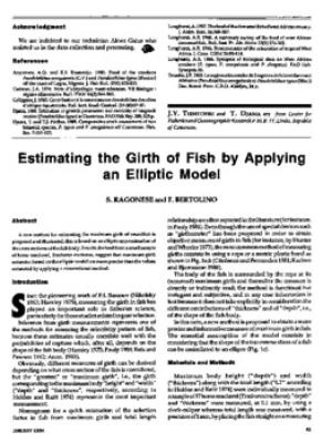 Estimating the girth of fish by applying an elliptic model