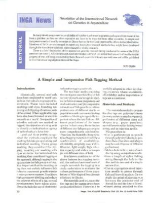 A simple and inexpensive fish tagging method