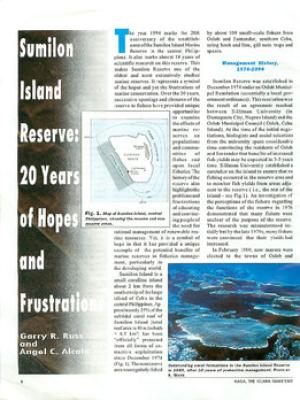 Sumilon Island reserve: 20 years of hopes and frustrations