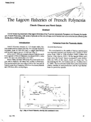 The lagoon fisheries of French Polynesia