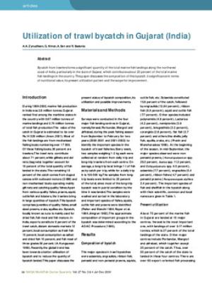 Utilization of trawl bycatch in Gujarat (India)