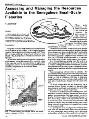 Assessing and managing the resources available to the Senegalese small-scale fisheries