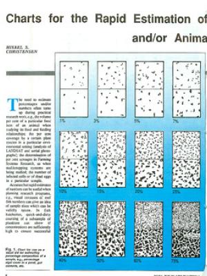 Charts for the rapid estimation of percentages of plants and/or animals in samples