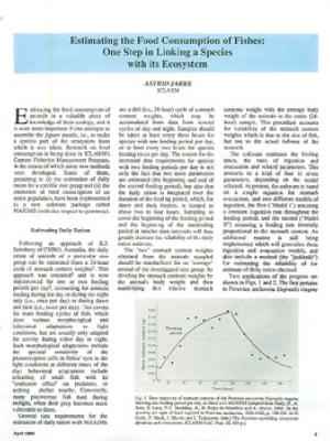 Estimating the food consumption of fishes: one step in linking a species with its ecosystem