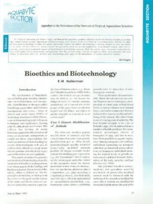 Bioethics and biotechnology