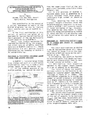 On improving operation and use of the elefan programs. part 2, improving the estimation of L