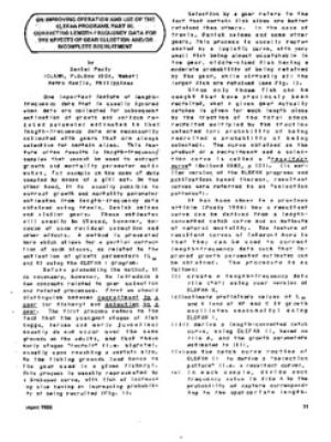 On improving operation and use of the elefan programs. part 3, correcting length-frequency data for the effects of gear selection and/or incomplete recruitment