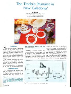 The trochus resource in New Caledonia